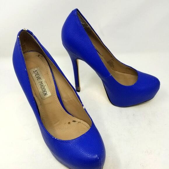 Steve Madden Nala Blue Stiletto Platform Pumps Size 6 - Picture 1 of 9